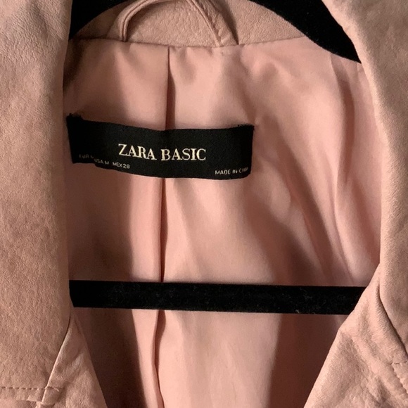 Blush pink faux leather jacket - Zara Basic - Picture 2 of 3